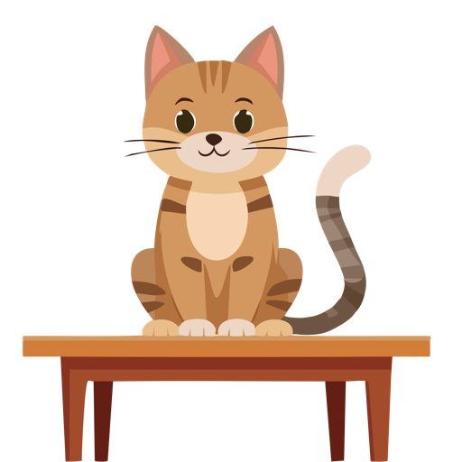 Cat on a table